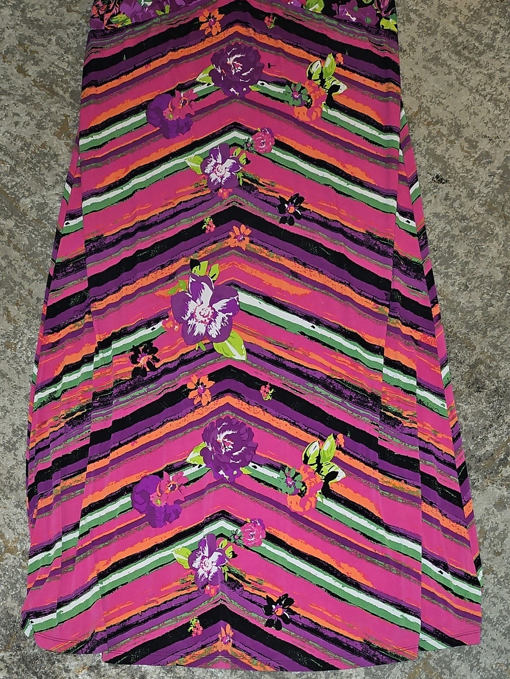 Lane Bryant Floral Multi-Stripe Maxi Dress Sz 18/20 (2X) - Picture 5 of 7